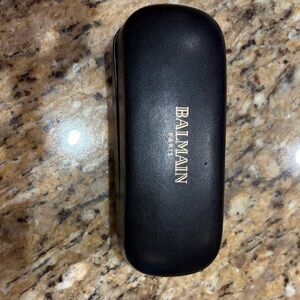 Balmain Black Eyewear Case with Gold Logo